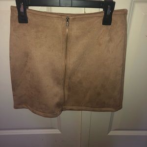 Tan suede skirt